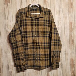 Under Armour FLANNEL Button Up Shirt XXL Plaid Lightweight  Lon Sleeve